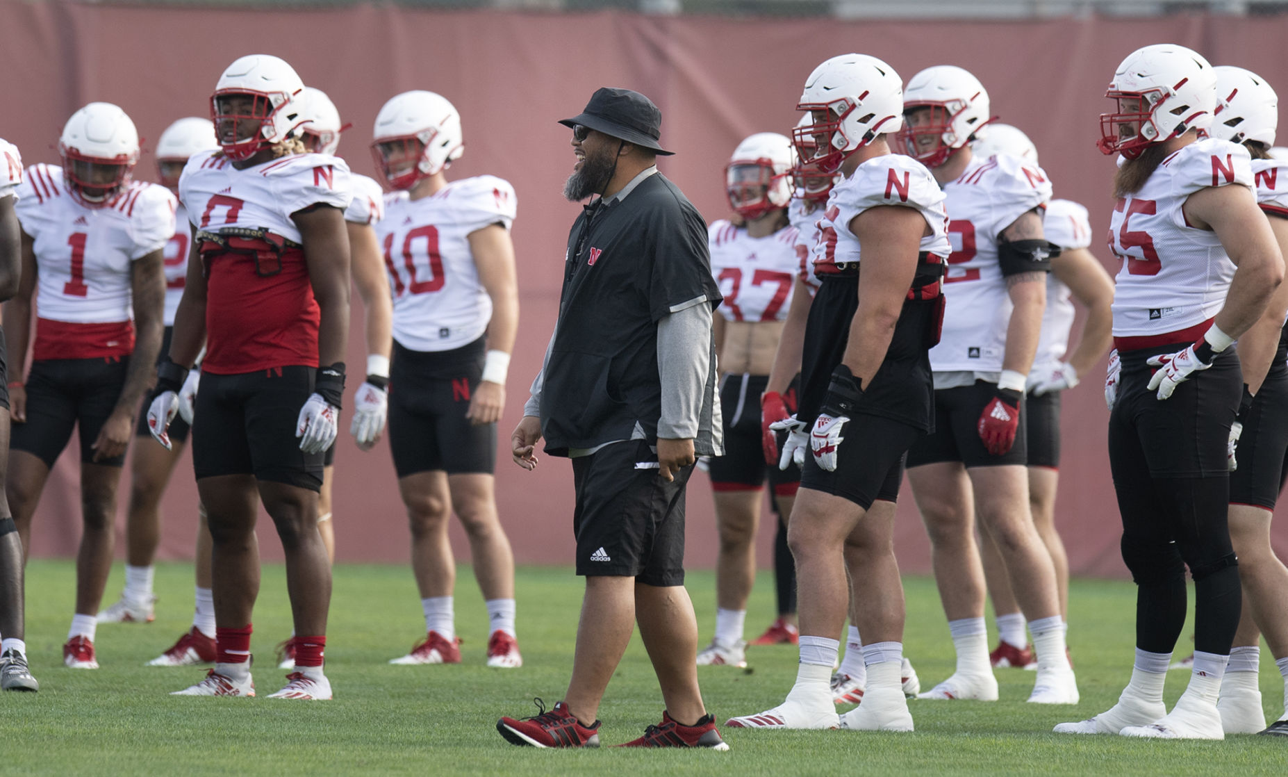 NU football practice, 8.4